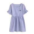 Maternity Summer Dress Short-Sleeved Top Women's Summer Korean Style Fashion Short Shirt Fashionable Mom Outer Wear Loose-Fitting Peasant Blouse Skirt. 