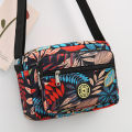 Bags for the Elderly Grandma Crossbody Small Square Bag Printed Nylon Women's Bag Oxford Cloth Shoulder Bag Casual Canvas Bag. 