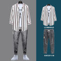 Men's Casual Sports Suit Men's Suit Matching Handsome Trendy Summer2023New Fashion Boys' Clothes. 