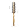 Nylon Round Hair Brush Anti-Static Comb Hairdressing Blow Drying Blow Bangs Pear Head Straight Hair Hairdressing Wooden Comb. 