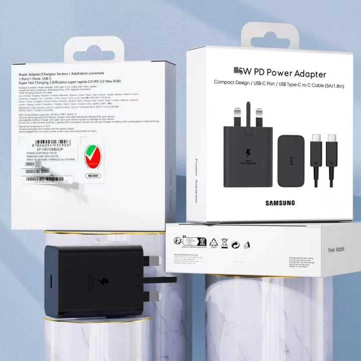 Samsung 25W Super Fast Charging Power Adapter & Cabl full set