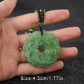 Fashion Green Jade Hand-Carved Dragon Hollow Jade Pendant Necklace Multicolor Chinese Amulet Women Mans Lucky Jewelry Gift. 