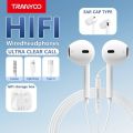 Tranyoo TR16 Type-C Wired Earphones with Mic. 