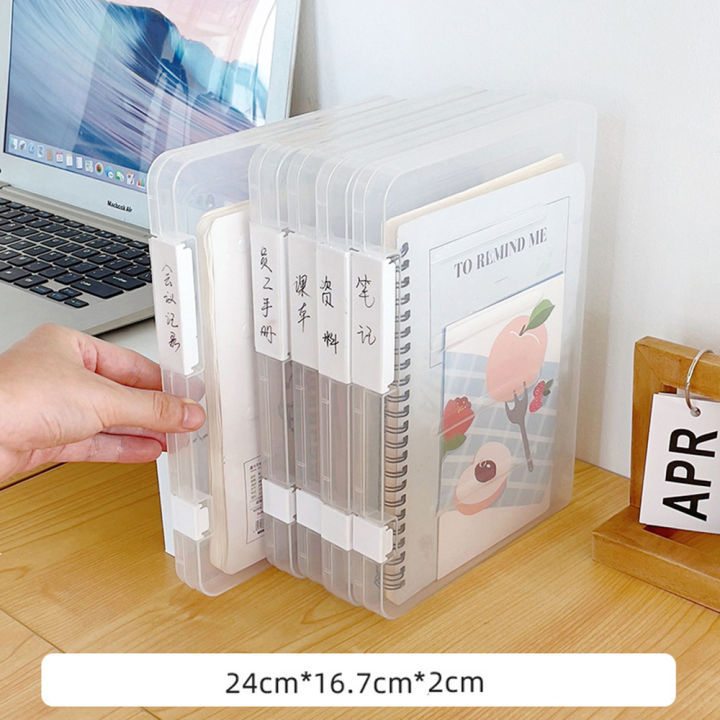 【HOT】 A4 Plastic Documents Storage Box For Test Paper Classification File Storage Box Desktop Organizer Stationery Storage Case