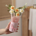 Woolen Hand-knitted flowers Elegant Colorful Valentine's Day bouquets 5Pcs buckets Wool flowers for Home decoration Wedding. 