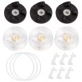Parts Gears Gaskets 15Pcs/ 250W for Magic Blender, Include Base Gears, Balde Gears, Rubber Bush Shock Pads. 