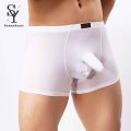 Longjiang Underwear Solid Color Boxer Men Elephant Nose Elasticity Underpants for Sleeping. 