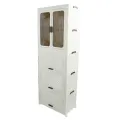Kids Closet Effortless Assembly Stylish Storage Organizer Dustproof Baby Clothes Cabinet Multipurpose for Bedroom. 
