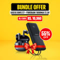 Baseus Comet Series Digital Display Fast Charge Power Bank 10000mAh 22.5W Cluster Black 2024 (With Simple Series Charging Cable USB to Type-C 3A 0.3m White)+OS-Baseus Bass BP1 Pro In-Ear True Wireless Earbuds. 