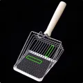 Hollow Wooden Handle Cat Litter Scoop Small Hole 2 in Pet Litter Shovel with Hook Large Kitten Toilet Cleaning Tool Feces Cleaning. 