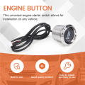 Universal for Car Engine Start Push Button Switch Ignition Starter Kit Blue LED Car Check Eengine Light. 