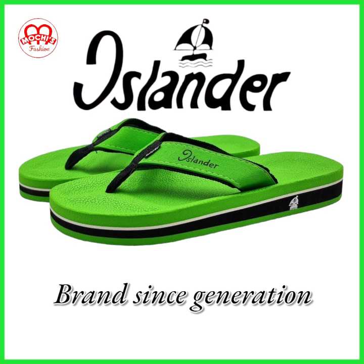 Islander 'Green' Men's Non-slip rubber soles colored Slippers 100% Authentic and Original (Makapal)