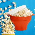 Popcorn MAKER Popper Bowl with Lid silicone microwave. 