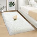 Faux Fur Carpets [3 x 5 feets] White Colour | Bedroom/Living Room Fur Fluffy Extra Soft Rug / Carpet. 