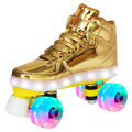 Internet Celebrity the Skating Shoes Four-Wheel Roller Skates Men's and Women's Professional Roller Skating Roller Beginner Night Flash. 