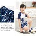 Yfashion 3 Pieces Swimming Suit For Kids Split Quick-drying Professional Swimsuit For Boys Girls Aged 5-12. 