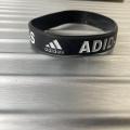 Adidas BLACK Silicone Rubber Wristband Clover Cuff Bracelet Bangles for women men Bracelet bands. 