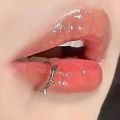 【Good sharing!】Punch-free Lip Ring Punk Spike Ring Round Ball Titanium Steel False Lip Ring Anti-allergy Punch-free Ins Personalized False Lip Nail. 