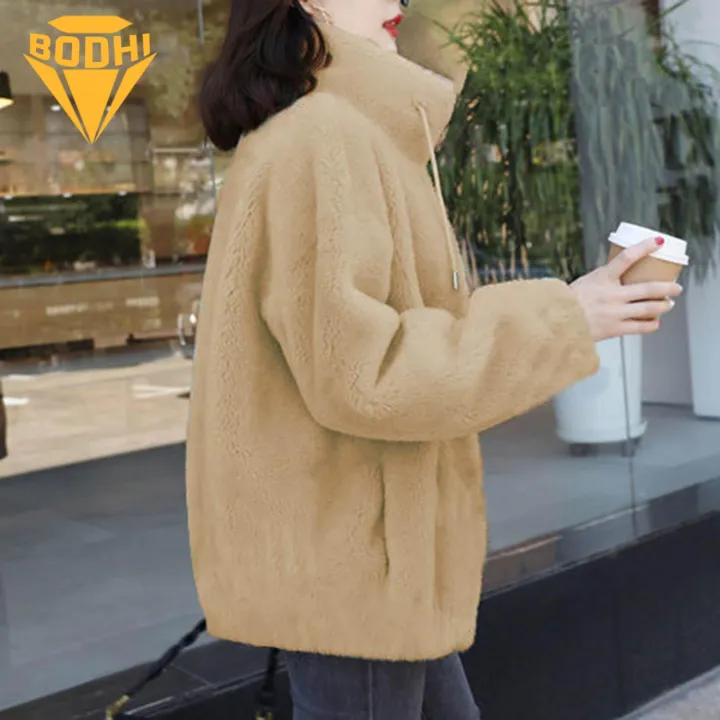 Winter%20Fleece%20Zipper%20Coat%20Stylish%20Winter%20Coat%20with%20Plush%20Warmth%20Zipper%20Closure%20Perfect%20for%20Southeast%20Asian%20Buyers%20Ladies%20Solid%20Color%20Outwear%20-%20Image%202