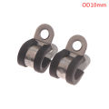 2pcs 304 Stainless Steel Rubber Lined P Clips Cable Mounting Hose Pipe Clamp. 