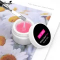 Monja 15Ml නියපොතු දීර්ඝ කිරීම් තුඩු, රෝස සුදු, ඉක්මන් ගොඩනැගීම, නියපොතු කලාව, UV Led ජෙල් නියපොතු Form තුඩු පොලිෂ් DIY මැනිකියුර් මෙවලම. 