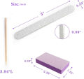 NEW 100 Sets 3Pcs Disposable Manicure Kit Nail Tools Nail Buffer File Set for Pedicure. 