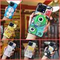 cute Skin feel silicone Phone Case For ZTE Blade V50 Vita Rotatable stand Dirt-resistant Cartoon phone lens protection. 