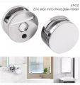 4PCS Zinc Alloy Mirror Clip Wall-Mount Bathroom Glass Clips Mirrors Supporting Sheet Frameless Bracket With Nails For 3-5mm Thick Mirror. 