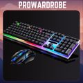 ProWardrobe™ Professional RGB Gaming Keyboard Mouse Set Wired LED Mechanical Feeling PC Desktop Laptop Game G21BA PW04. 