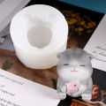 Crafts Epoxy Resin For DIY Liquid Mould Home Decor Handmade Clay Supplies Silicone Mold Cat 3D Shape Cute. 