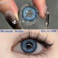 👍 UYAAI 2Pcs Contact Lenses For Eyes Color Mermaid Series Fashion Blue Contact Lenses Yearly Green Eyes Makeup Beauty Gray Eyes. 