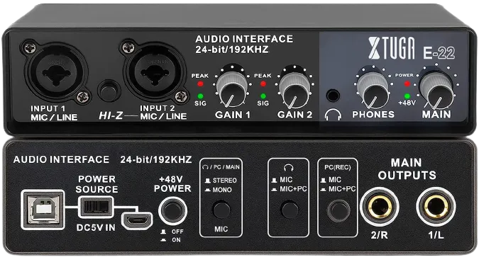 XTUGA%20E22%20Professional%202%20Combo%20Channel%20Recording%20Audio%20Interface%20Sound%20Card%20with%20Monitoring%20Like%20Focusrite%20Scarlett%202i2%20-%20Image%203