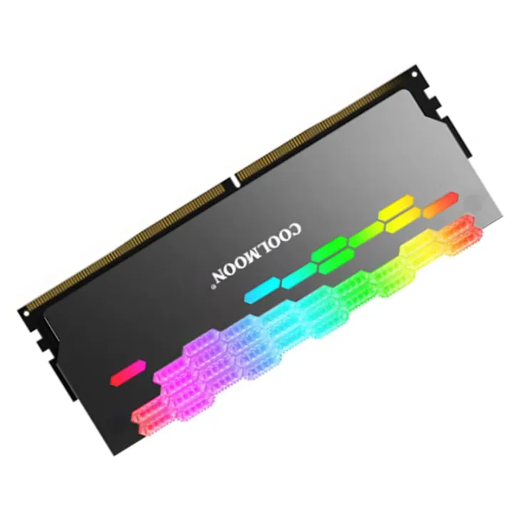 RAM Memory Bank Heat Sink ARGB Colorful Flashing Light Heat Spreader ...
