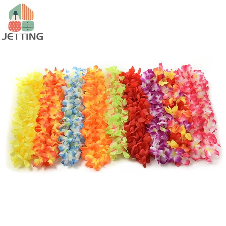 1pc%20Hawaiian%20Flower%20Leis%20Tropical%20Luau%20Beach%20Party%20Supplies%20Of%20Hula%20Garland%20Necklace%20Bracelet%20Headband%20Simulated%20Silk%20Flower%20-%20Image%202
