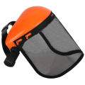 Safety Helmet Hat with Full Face Mesh Visor for Logging Brushcutter Forestry Protection Mesh Mower Helmet. 