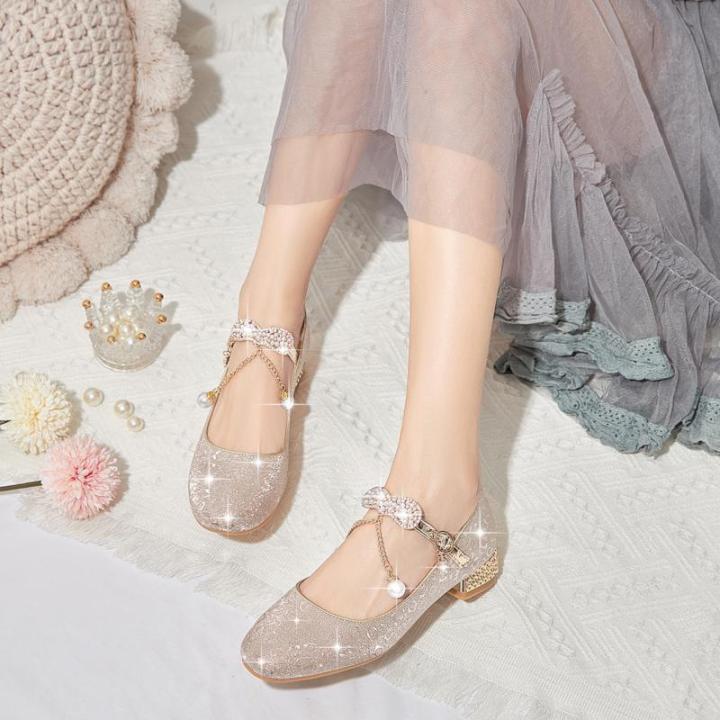 Princess%20Shoes%20for%20Girls%20Spring%20and%20Autumn%20Children's%20High%20Heel%20Shoes%20Stage%20Show%20Piano%20Silver%20Dress%20Flower%20Girl%20Crystal%20Leather%20Shoes%20-%20Image%204