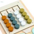 Sliding Puzzle Color Sorting Toy Montessori Educational Development Toy Four Colors Slide Matching Toy for Ages 3+ Preschool Toy Family Game. 