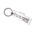 High Quality Stainless Steel Engraving Car Key Ring Drive Safe Handsome, I Love You Double Sided Mirror Polishing Drive Safe Keychain Best Wishes Letter Keychain Birthday. 