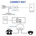 2Pcs DSL Filter Splitter ADSL Splitter for Phone Line Male to 2 Female RJ11 6P4C/6P2C Telephone Converter Adapter. 