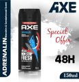 AXE Body Spray 150ml | 48H Long-Lasting Deodorant for Men | Dark Temptation, Apollo, Excite, Musk, Adrenalin. 