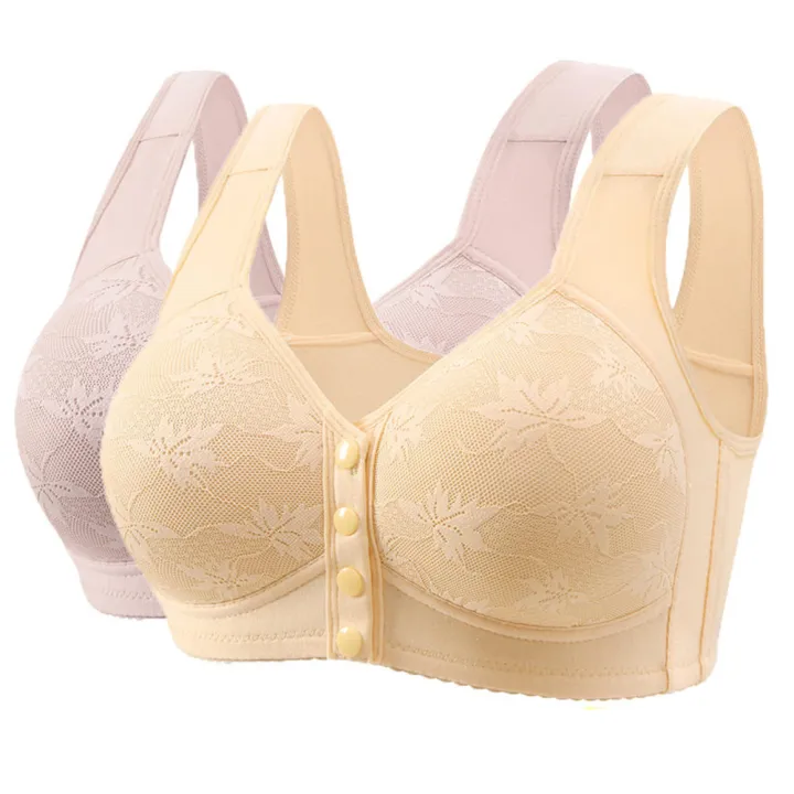 Comfortable%20Front%20Closure%20Bra%20Easy%20Wear%20Supportive%20Soft%20Fabric%20Plus%20Size%20Bra%20Adjustable%20Non-Wired%20Full%20Coverage%20Bra%20for%20Elderly%20-%20Image%204