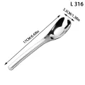 410/316 Stainless Steel Yuanbao Spoon Deepened Soup Spoon Children Spoon Cute Baby Rice Spoons Home Kitchen Tableware S/L Size. 