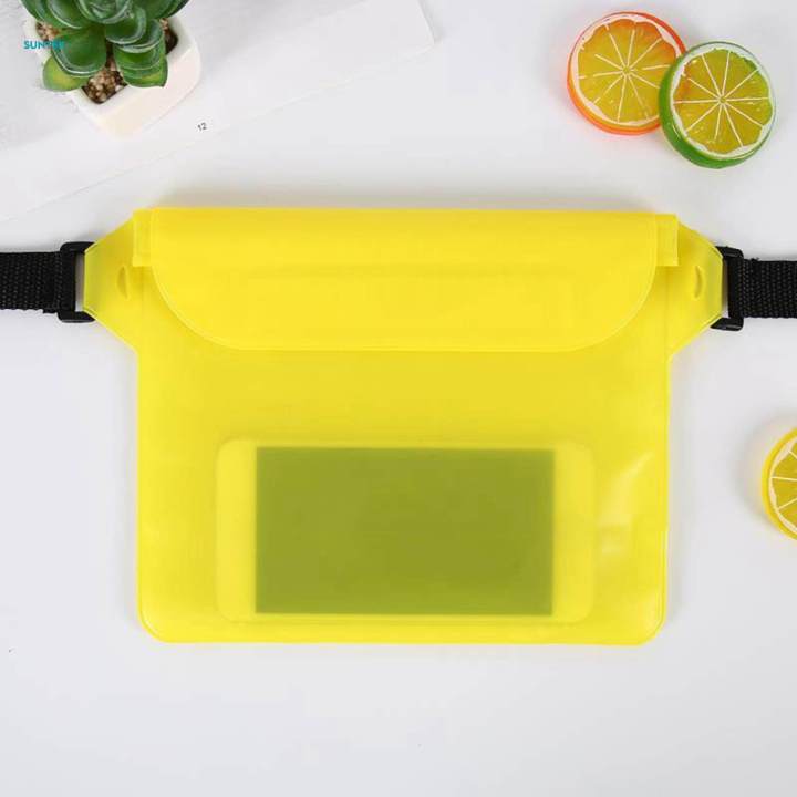 Clear Waterproof Bag Pouch Waist with Shoulder Strap Dry Bag Versatile Case Clear Tote Bag for Water Outdoor Activities Boating
