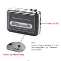 Portable Stereo USB Cassette Player Plastic Cassette Tape to MP3 Converter Recorder with Loudspeaker Capture Audio Music Player. 