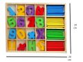 Wooden Computation Study Box for Basic Math Calculations for Children. 