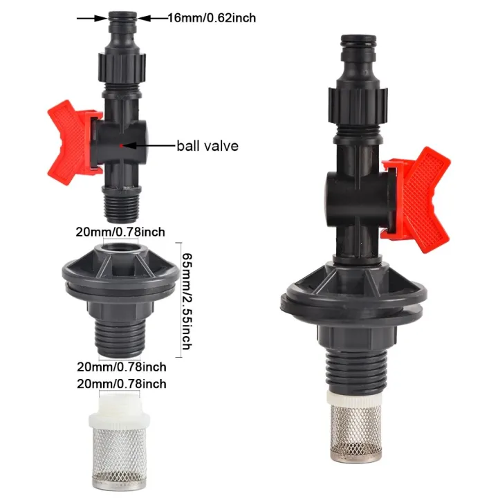 Bulkhead%20Fitting%201/2%203/4%20Inch%20PVC%20Spigot%20Rain%20Barrel%20Faucet%20Valve%20Kit%20for%20Aquariums%20Water%20Tanks%20Pools%20-%20Image%203