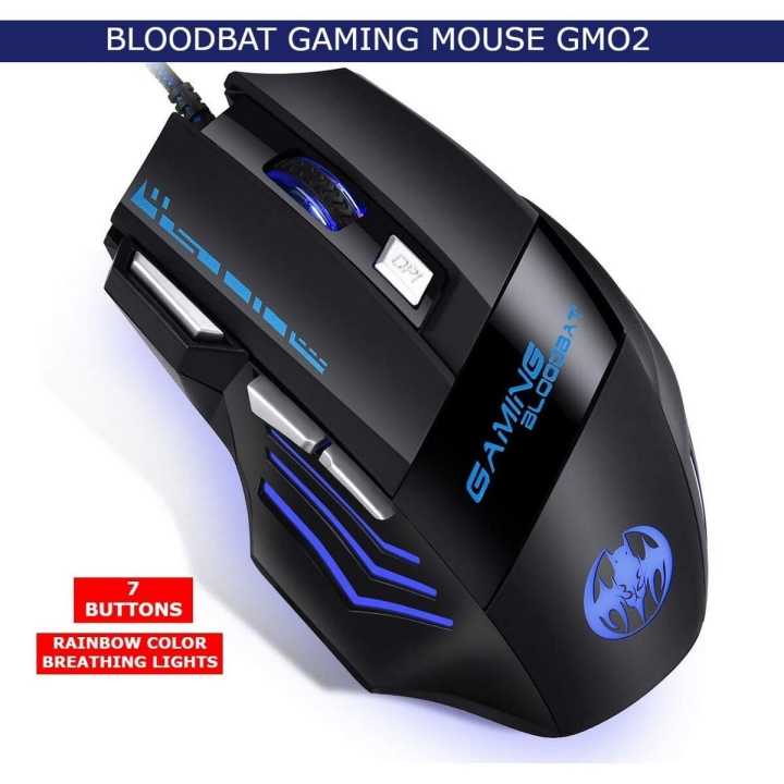 Gaming Mouse Bloodbat GM02 ARGB 7 Keys mouse for laptop desktop