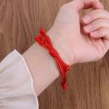 Adjustable Handwoven Braided Rope Knots Bangles Pendant Bracelets Charm Jewelry Wristbands Ethnic Tibetan Buddha Woven Amulet For Women Men Bracelet Lucky Red Thread Bracelet. 