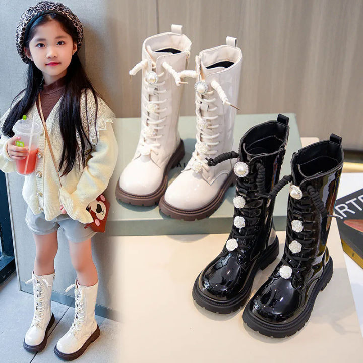 836%20kids%20girls%20high%20shoes%20children%20fashion%20shoes%20high%20quality%20PU%20leather%20boots%20for%204%20to%209%20years%20-%20Image%204