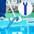 4Pcs Swimming Pool Vacuum Head Handles Pool Cleaning Tool Replacement Accessories with 12Pcs V-Shaped Clip. 